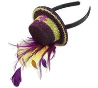 Homoyoyo Fascia per Capelli con Cappello e Piume per Feste di Carnevale e Costume Accessorio Leggero e Sicuro per Donne per Gruppi e Celebrazioni Festive