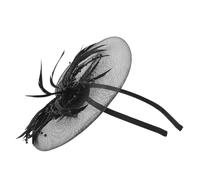 Homoyoyo Fermaglio Per Chioma Piume e Fiocco Elegante, Copricapo Creativo Da Festa Per Donne, Accessorio Leggero e Comodo Adatto a Balli e Festival, Nero