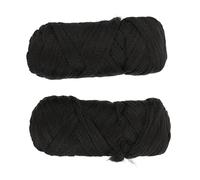 Homoyoyo Filo per Chioma Intrecciato e Accessorio per Parrucca 2 Pezzi Nero in Polipropilene Morbido e Liscio per Extension e Acconciature Festival e Feste