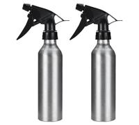 Homoyoyo Flacone Spruzzatore D’Acqua in Lega di Alluminio 250 Ml Set 2 Pezzi Argento Flacone Spray per Piante Multiuso Ugello Staccabile Bottiglia Ricaricabile per Giardinaggio e