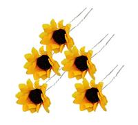 Homoyoyo Forcine Per Girasole - Set Di 10 Pezzi Con Margherite Gialle - Accessori Eleganti Per Cerimonie e Eventi Nuziali