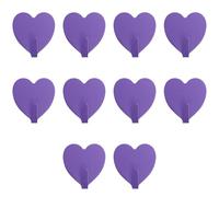 Homoyoyo Ganci Adesivi a Forma di Cuore 10 Pezzi Viola 4X4,5 CM in Ferro senza Fori per Appendere Asciugamani e Accessori in Cucina e Bagno