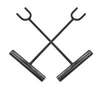 Homoyoyo Ganci di Sollevamento per Tombini in Metallo Robusto Set 2 Pezzi Manico lungo 30 CM Gancio per Valvole e Chiavi di Scarico Utensile Multiuso per Manutenzione Domestica e