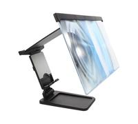Homoyoyo Ingranditore Schermo Smartphone con Supporto Pieghevole Versatile Protezione per Video Film Compatibile con Tutti Cellulari Nero