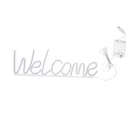 Homoyoyo Insegna Neon LED Welcome in Resistente Lampada Decorativa per Parete Bar e Casa Luci Neon per Atmosfera Accogliente e Feste Accessori Home Bar e Camera da