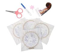 Homoyoyo Kit Punch Needle Halloween per Principianti Set Ricamo Mano con Tessuto Stampato e Filo Motivi Creativi per Festa di Halloween Attività Manuale per Adulti