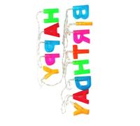 Homoyoyo Lampada Decorativa a LED per Compleanno 13 Metri Lettere Inglesi in PVC Luce a LED per Feste Decorazione per Camera da Letto e Soggiorno senza Batteria