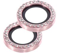 Homoyoyo Lens Accessories Phone Lens Covers 2Pezzi Rosa in Tempered Glass per 15/15plus Anti-Scratch e Bubble-Free per Oggetti per Telefono Protezione vedeocamera Cerchi