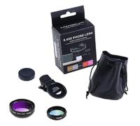 Homoyoyo Lente per Smartphone Clip Lente in Vetro Ottico Grandangolo e Microspur UV Nero Resistente e Sicuro