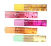 Homoyoyo Lucidalabbra Idratante Trasparente 5Pcs Balsamo Labbra al Frutta Lucidalabbra Portatile per Idratazione in Viaggio Rossetto per Labbra Morbide e