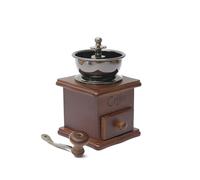 Homoyoyo Macina Caffè Manuale in Legno e Ferro Vite Esagonale, Efficiente e Vintage, per Macinare Chicchi di Caffè come Regalo di Natale Colore Casuale