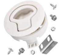 Homoyoyo Maniglia Chiusura a Scatto in Plastica Bianca per Gavoni Barca, Testa Tonda, Accessorio per Porte di Roulotte, Design Moderno e Uso Versatile