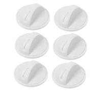 Homoyoyo Maniglie E Pomelli Per Mobili 6 Pezzi Pomelli Bianchi in Plastica Per Cucina Asciugatrice Lavatrice