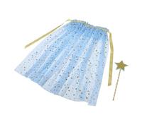 Homoyoyo mantello per vestire il mantello vestire finta di giocare mantello di tulle mantello di carnevale mantello da principessa Maglia Sky-blue