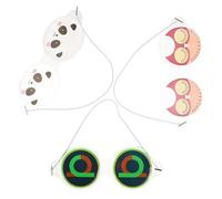 Homoyoyo Maschera per Occhi Fredda Riutilizzabile in Pvc 3 Pezzi per Bambini, Confortevole da Indossare senza Lasciare Segni, per Alleviare la Stanchezza Oculare Stili multipli