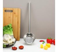 Homoyoyo Mestolo in Acciaio con Manico Lungo Ergonomico Mestolo Beccuccio Antiruggine per Cucina e Giardino Paletta per Acqua e Zuppa Strumento Pratico e Resistente