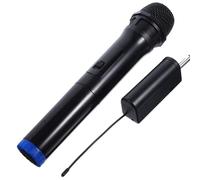 Homoyoyo Microfono Wireless Portatile Professionale per Karaoke con Riduzione del Rumore, Plastico Nero, Frequenza 100hz-20khz, per Ktv e Eventi di Danza