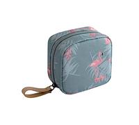 Homoyoyo Mini Borsa Portatile per Viaggi Trousse con Design Cerniera Pattern Flamingo per Cosmetici e Accessori e Resistente per