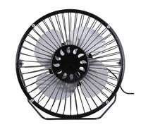 Homoyoyo Mini Ventilatore USB Portatile Nero in Ferro, Ventilatore da Tavolo Silenzioso Forte Potenza del Vento e Leggero, per Ufficio e Casa