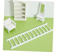 Homoyoyo Miniature Corrimano in Legno Bianco con Colonne Mini per Casa delle Decorativo Leggero e Resistente per Layout Micro Paesaggistici