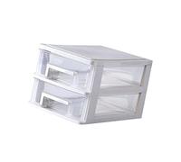 Homoyoyo Mobiletto Portaoggetti a Due Strati Organizer Scrivania in Plastica Trasparente Per Vari Cassetto Portaoggetti Multifunzionale Adatto Per Ufficio e Studio Design e Funzionale