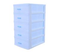 Homoyoyo Mobiletto portaoggetti multi-cassetto: torre portaoggetti impilabile in plastica - cassettiera per gioielli e trucchi - organizer a 5 strati in stile cassettiera per comodini da toeletta