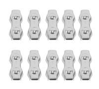 Homoyoyo Morsetti a Sella in Acciaio Inox M6 Set 6 Pezzi, Clip per Cavi Metallici Duplex Resistenti alla Corrosione, Morsetti per Funi in Acciaio per Applicazioni Industriali e Marine