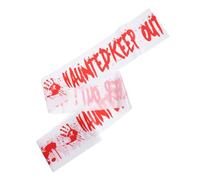 Homoyoyo Nastro Halloween Avvertenza Non Adesivo Nastro Cautela Rosso Huanted Keep Out per Decorazioni Festività Tape PE Durevole per Case Infestate e