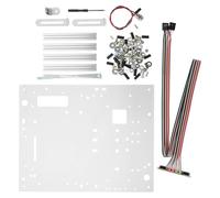 Homoyoyo Open PC Case Open Air Computer Frame in Lega di Alluminio, Acrilico e Ferro, Supporto per Schede Madri Mini-it o Uatx, Design Trasparente, Base per Desktop DIY