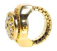 Homoyoyo Orologio anello retrò guarda le donne Le donne guardano orologi in acciaio inossidabile da uomo Orologio per gli uomini orologio da dito decorativo Orologi carini Metallo D'oro