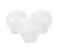 Homoyoyo Paralume a Globo in Acrilico Bianco Latte Diametro 150 MM Set da 3 Pezzi Coprilampada di Ricambio per Lampade da Esterno Compatibile Base da 8 CM per Giardino e Cortile