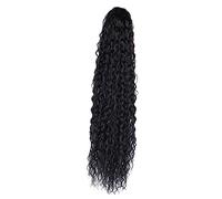 Homoyoyo Parrucca Sintetica Coda Di Cavallo Lunga - Ricci Naturali Ondulati - Estensione Clip Avvolgente Per Acconciature Eleganti Facile Da Indossare e Rimuovere Ombre Per Look