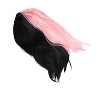 Homoyoyo Parrucca Sintetica Half Wigs Nera e Rosa Effetto Sfumato, Lunga, Morbida e Resistente, per Cosplay, Feste in Maschera e Halloween, Realizzata a Mano da Professionisti