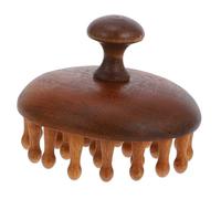 Homoyoyo Pettine Resistente alla Rottura per Massaggio alla Testa e Dalla Texture Liscia in Legno di Sandalo Marrone Forma Rotonda per Massaggio del Cuoio Capelluto