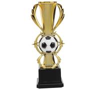 Homoyoyo Piccola Coppa Calcio in Plastica Oro per Premi | Finitura Vivace, Leggera e Facile da Pulire, per Feste a Tema Calcio e Cerimonie di Partecipazione