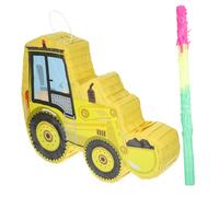 Homoyoyo Pignatta a Forma di Escavatore Gialla in Carta Decorazione per Feste di Compleanno Bastone da Gioco Giocattolo per Festa Riempibile Caramelle Accessorio per Eventi e Bomboniere