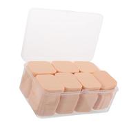 Homoyoyo Piumini da Cipria in Lattice 60 Pezzi Bignè Quadrato Beige, Mini Spugnette per Trucco Viso Professionali e Quotidiane per Fondotinta, Correttore e Applicazione Cipria Libera