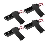 Homoyoyo Porta Batterie Aaa in Plastico e Metallo 4pezzi Nero Cassaforte Interna Protezione da Cortocircuiti e Sovraccarichi, Accessorio Sicuro per per Casa e Ufficio