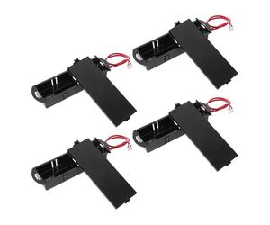 Homoyoyo Porta Batterie Aaa in Plastico e Metallo 4pezzi Nero Cassaforte Interna Protezione da Cortocircuiti e Sovraccarichi, Accessorio Sicuro per per Casa e Ufficio