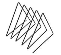 Homoyoyo Portadocumenti Triangolare in Ferro Battuto Organizer Verticale Scomparti per Scrivania Portariviste e Libri Ufficio e Casa