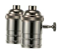 Homoyoyo Portalampada E27 Design Industriale in Alluminio e Rame Vintage con Interruttore a On/off Confezione 2 Pezzi per Lampade Fai-da-te e Arredamento Casa