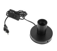 Homoyoyo Portalampada Semplice Portafilo Portalampada Da Tavolo Lampada a Sospensione Nera Base Illuminante Basi Luminose Notturne Paralume Nero Parti Duplice Scopo Illuminazione A011 Pbt