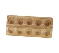 Homoyoyo Portauova in Legno Gomma Supporto Protettivo Per Uova Da Design a Griglia 10 Fori Facile Da Usare e