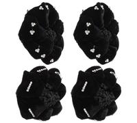 Homoyoyo Retine per Chioma da Donna e Copri Chignon da Balletto 4 Pezzi Vellutato Nero Strass, Rete Copri Panino per Eventi Formali e Uso Quotidiano