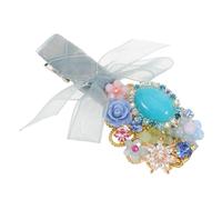 Homoyoyo Rhinestone Retro Bow Hair Clip Vintage Palace Style Side Barrette Handmade Sparkling Bridal Hairpin For Weddings Bridesmaids Party Accessories