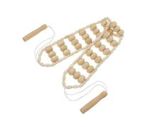 Homoyoyo Rullo Massaggiante in Legno per Spalle e Collo, Riduce lo Stress e Favorisce Rilassamento, per Ufficio e Viaggio, Massaggiatore Muscolare Portatile Beige