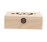 Homoyoyo Scatola Cucito Legno Piccola con Contenitore Sicuro per Spilli e Accessori Organizer Compatto per Cucito e Gioielli Vintage con Motivi Intagliati