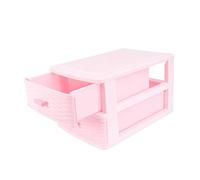 Homoyoyo Scatola Organizer Cosmetici e Gioielli Mobiletto Scrivania per Dormitorio Femminile Strati Rosa Compatto e Smontabile per e Smalti Compleanno per Fidanzata