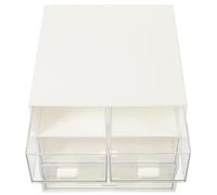 Homoyoyo Scatola Portaoggetti Trasparente per Gioielli e Cosmetici Organizer Scrivania con per Casa e Ufficio Design e Versatile per e Collane