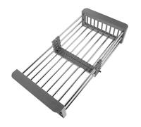 Homoyoyo Scolapiatti da Cucina in Acciaio Inossidabile Regolabile ed Estensibile Organizer con Porta Piatti Ciotole e Posate Supporto Lavello Compatto con Design Smontabile per Facile